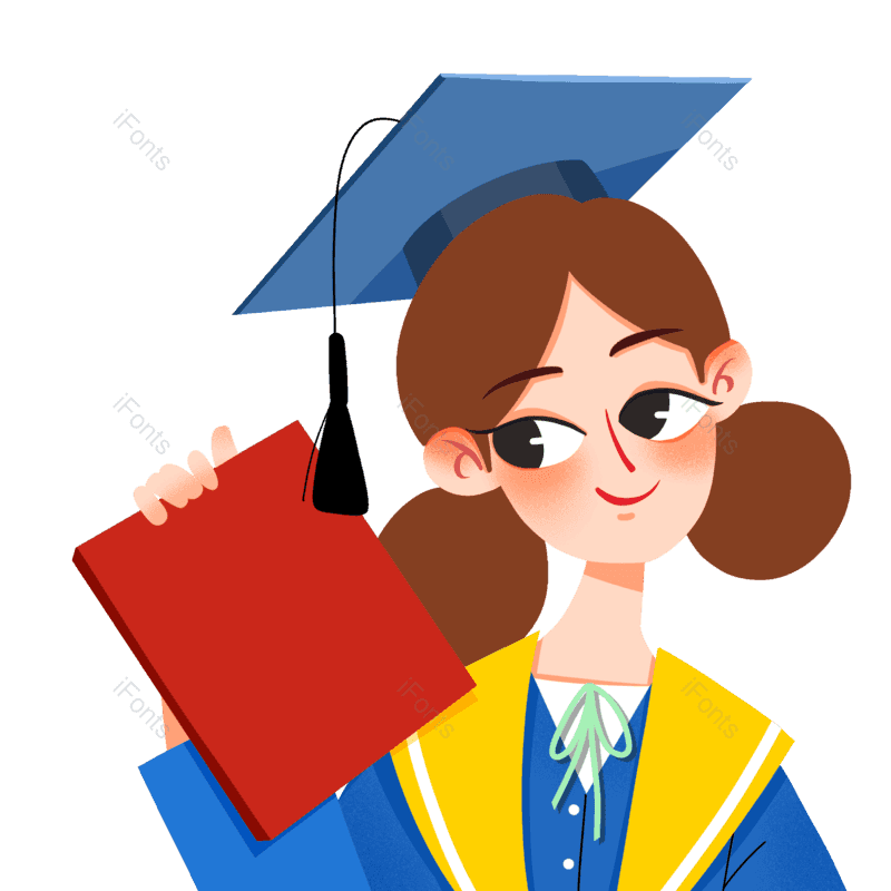 学生图片,毕业元素,扁平风PNG,免抠素材